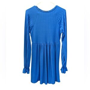 Nasty Gal Electric Blue Long Sleeve Smock Top